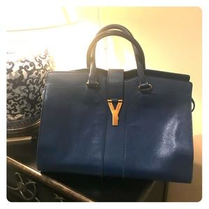 YSL Yves Saint Laurent Handbag Bag Blue Limited Ed